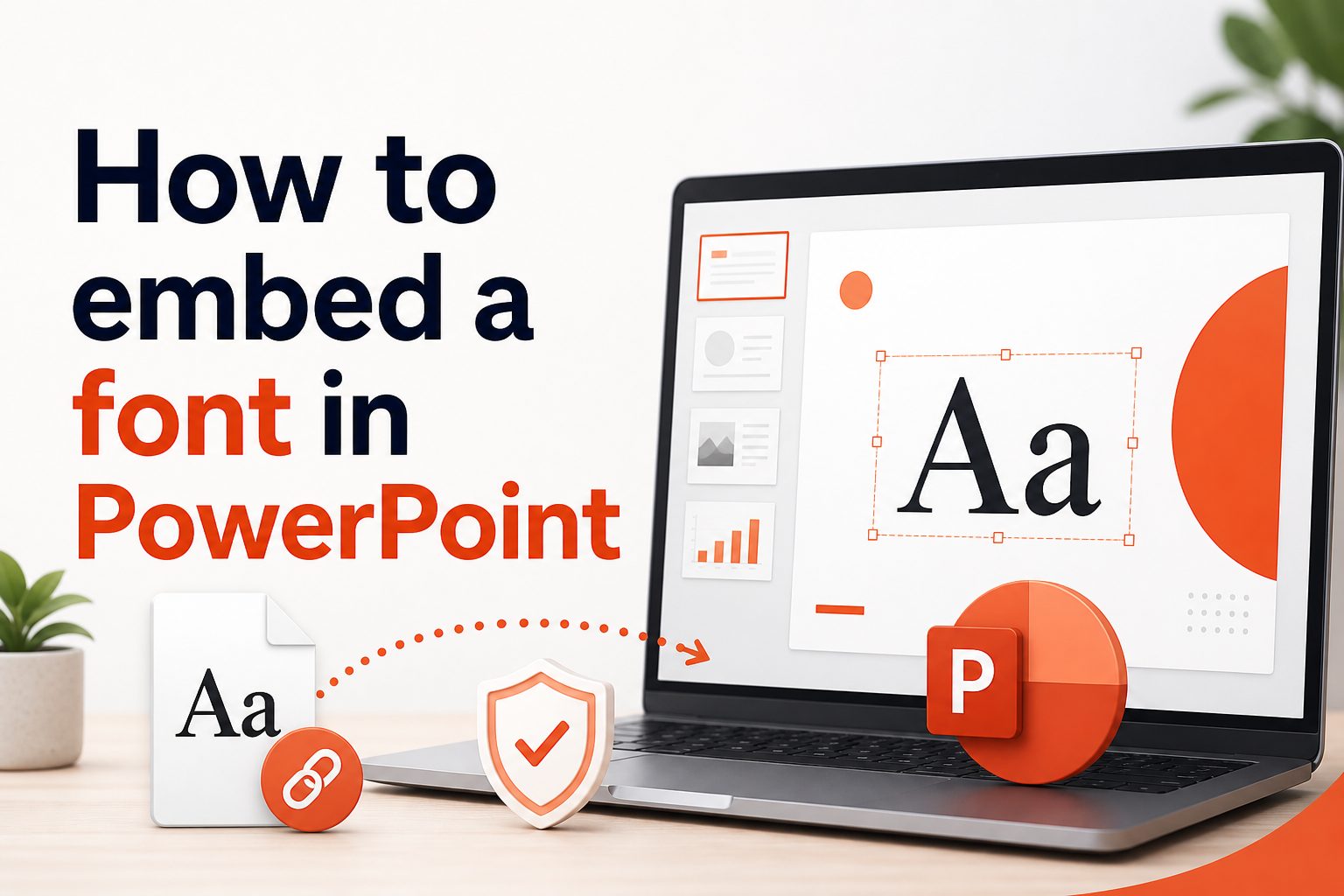 how-to-embed-a-font-in-powerpoint-e1220 PowerPoint font embedding settings with presentation slides in the background